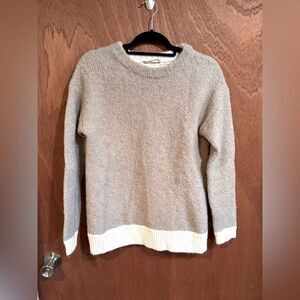 Soft Surroundings Wool/Alpaca Blend Tan/White Sweater Size M/L‎